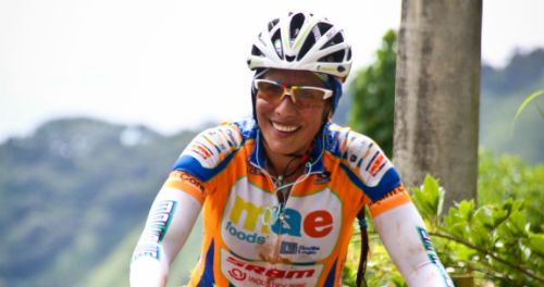 Ligia Madrigal mountain biking